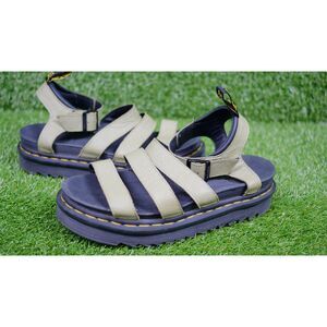 Dr. Martens Blaire Pisa Leather Strap Platform Sandals - Women's Size 9